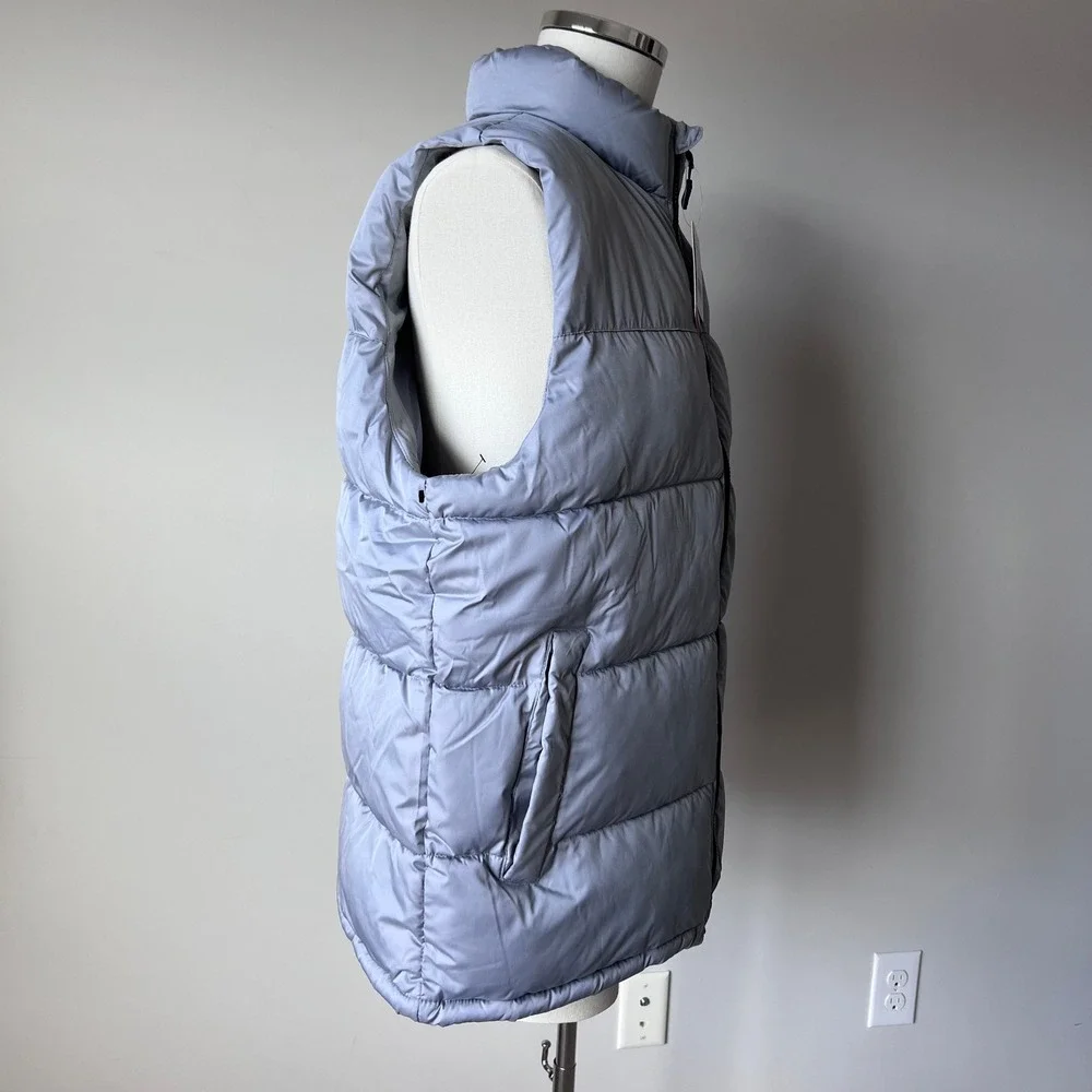 Reebok Puffer Vest Lightweight Full Zip Outerwear Grey Men's Plus XL OMRD143 NEW